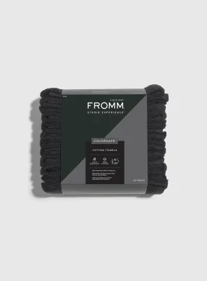 Fromm - Colorsafe Serviettes en Coton Noire (12/pqt) #DET006