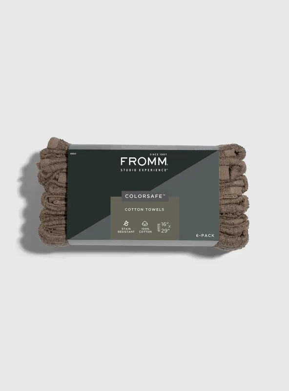 Fromm - Colorsafe Serviettes en Coton Brune (6/pqt) #65012