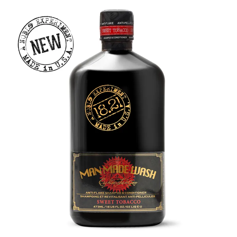 18.21 Man Made - Shampoing 2 en 1 Anti-Pelliculaire Sweet Tobacco 471ml/16oz