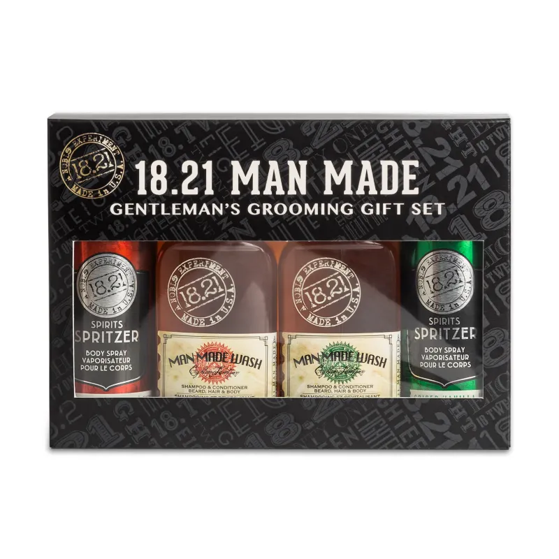 18.21 Man Made - Coffret Spirits Spitzer + Wash (Sweet Tobacco et Spiced Vanilla)