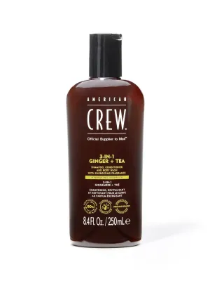 American Crew - Shampoing 3-EN-1 Gingembre et Thé (250ml)