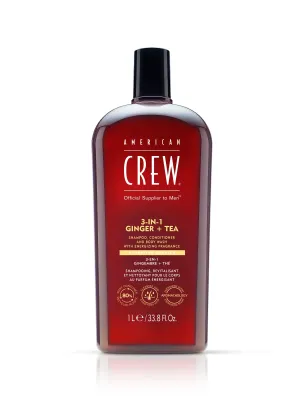 American Crew - Shampoing 3-EN-1 Gingembre et Thé (1L)