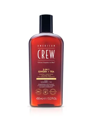 American Crew - Shampoing 3-EN-1 Gingembre et Thé (450ml)