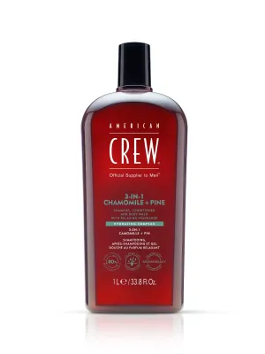 American Crew - Shampoing 3-EN-1 Camomille et Pin (1L)
