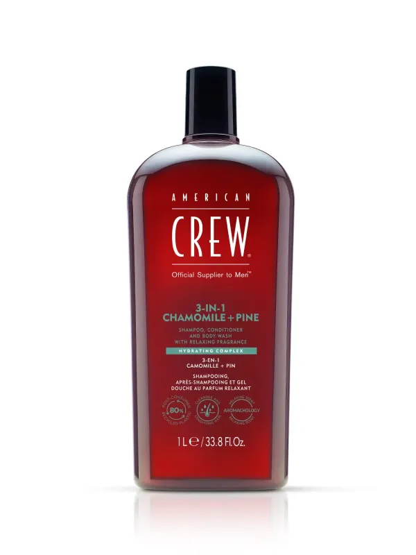 American Crew - Shampoing 3-EN-1 Camomille et Pin (1L)