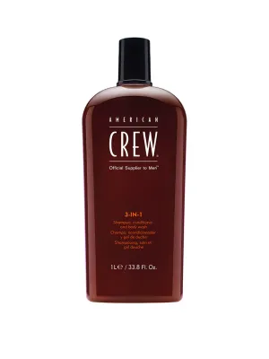 American Crew - Shampoing 3-EN-1 (1L)