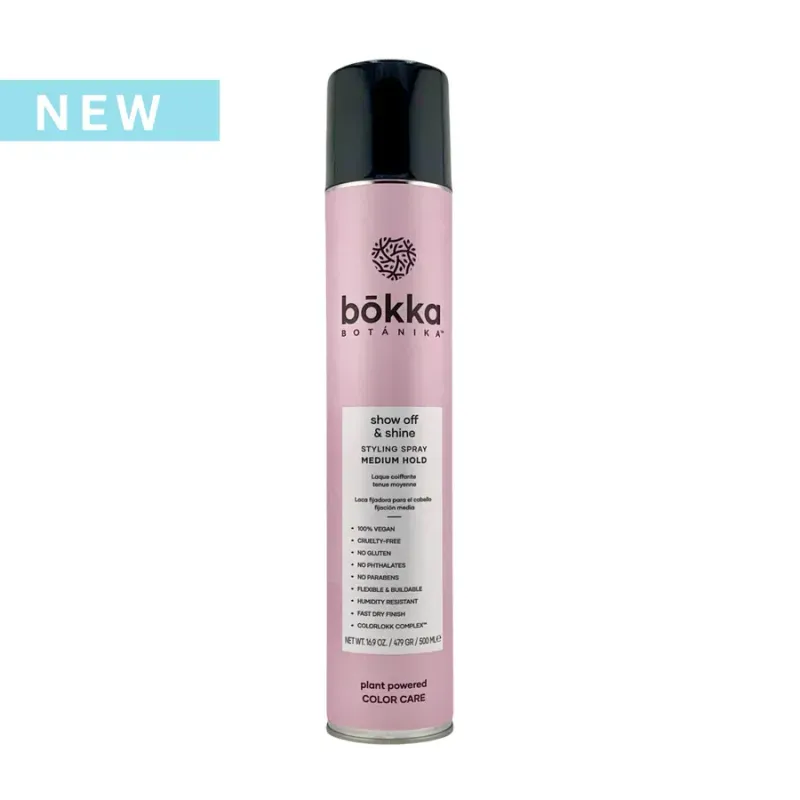 Bokka Botanika - Show Off &amp; Shine - Laque Coiffante Tenue Medium (500ml)