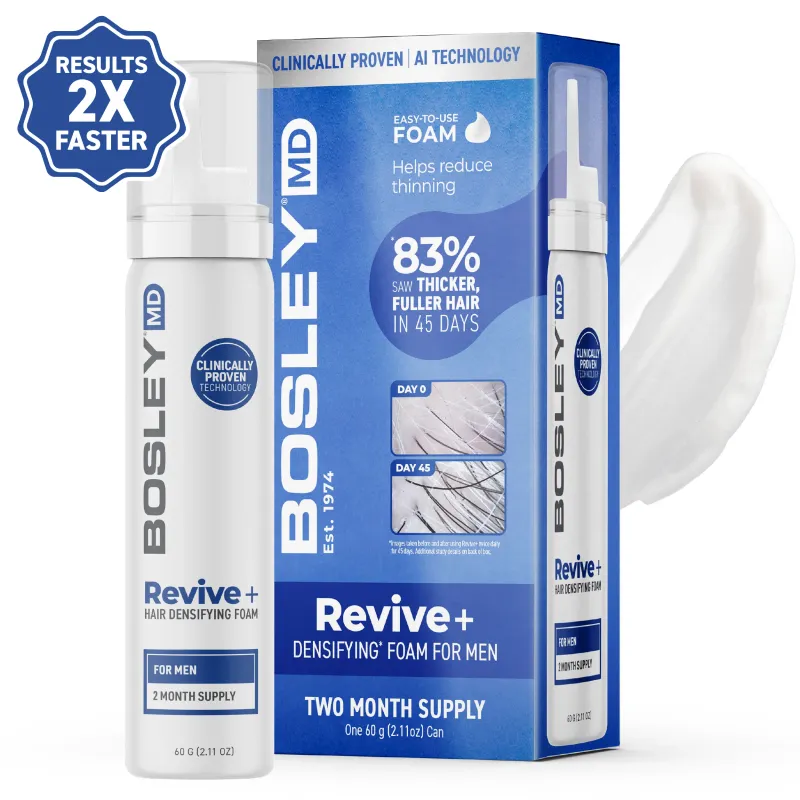 Bosley - Revive+ Ensemble Mousse Densifiante pour Hommes