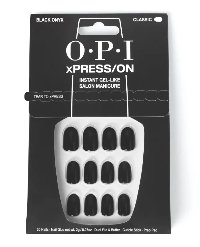 OPI - Ongles Artificiels Black Onyx - Classique/Rond