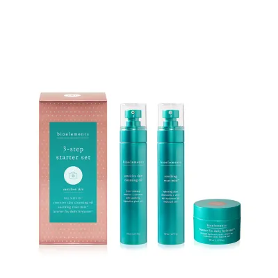 BIOELEMENTS - Kit de démarrage pour peaux sensibles (3 étapes) - 3-Step Starter Kit for Sensitive Skin