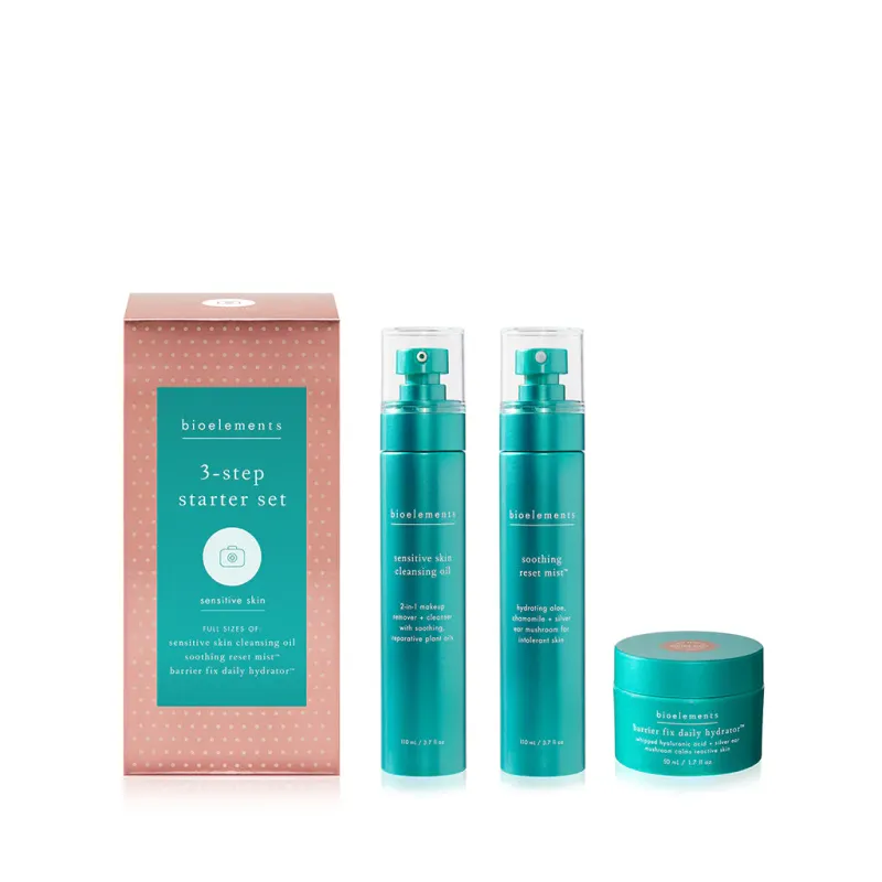 BIOELEMENTS - Kit de démarrage pour peaux sensibles (3 étapes) - 3-Step Starter Kit for Sensitive Skin