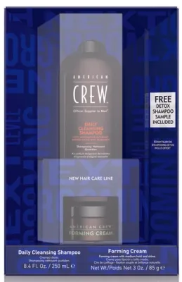 American Crew - Duo Shampoing Quotidien 250ml + Crème Modelante 85g