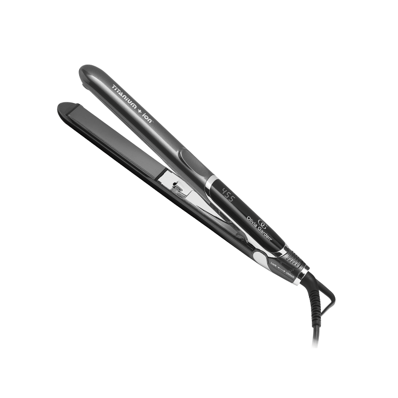 Olivia Garden - Fer Plat 1po Titanium ION Metallux