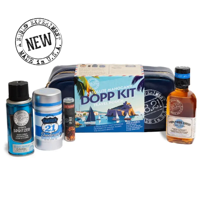 18.21 Man Made - Trousse Voyage Dopp Kit Pouch Absolute Mahogany