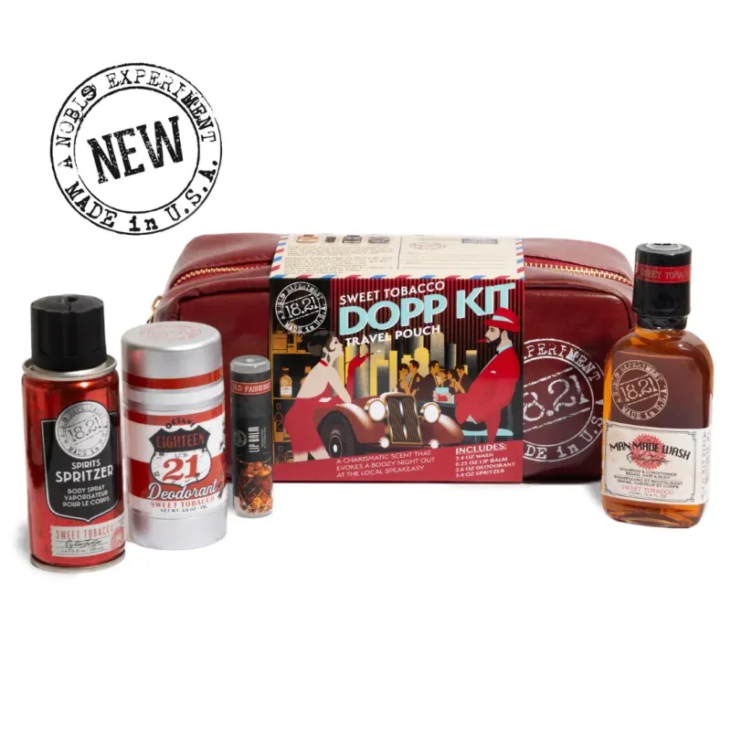 18.21 Man Made - Trousse Voyage Dopp Kit Pouch Sweet Tobacco