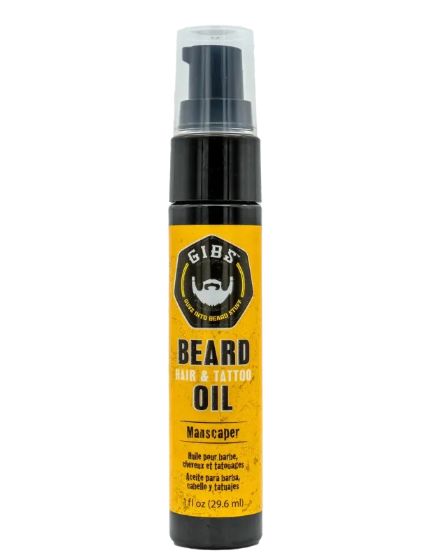 Gibs - Manscaper - Huile pour Barbe, Cheveux et Tatouages (29.6ml)