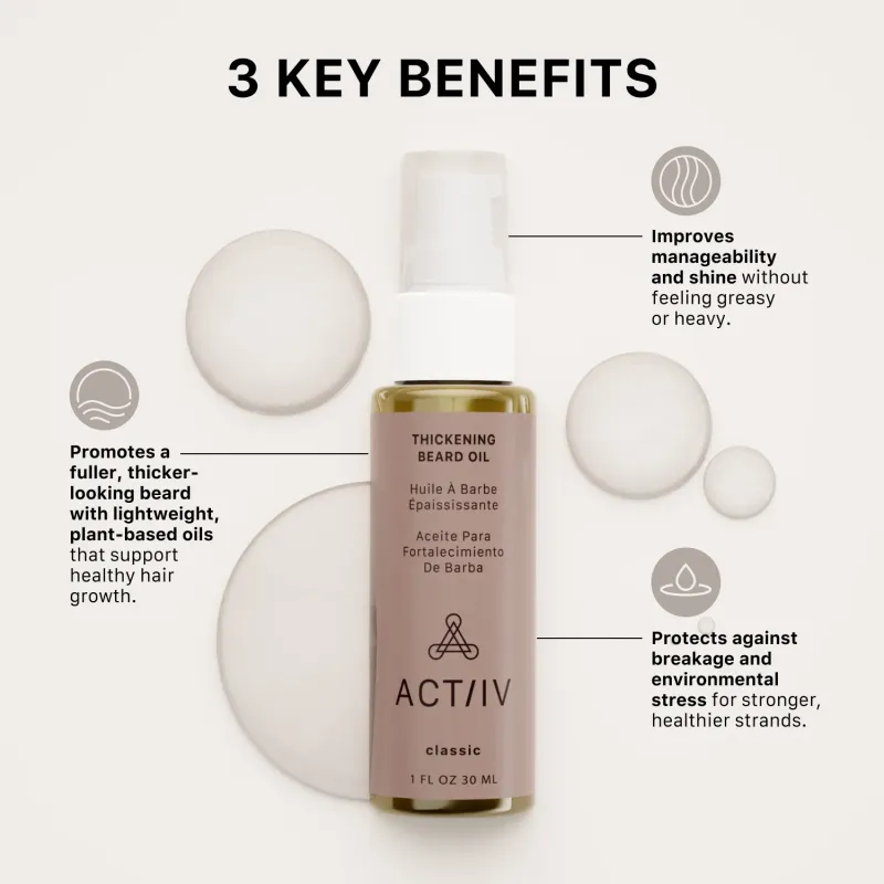 Actiiv Huile à Barbe Épaississante Classique 30ml