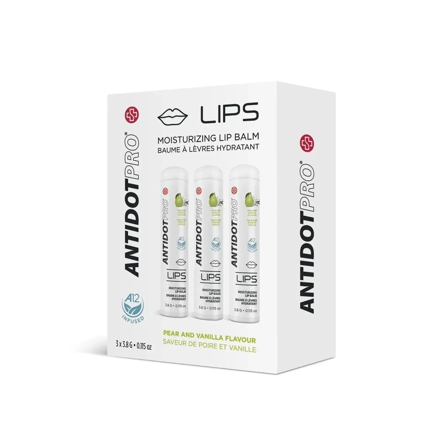 AntidotPro - Baumes à Lèvres Hydratant - 3 Poire/Vanille