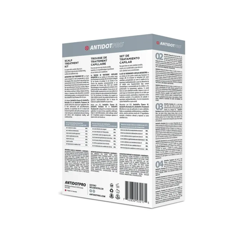 AntidotPro - Trio - Cleanse 02 (240ml) + Revitalize 03 (240ml) + Treatment 04 (120ml)