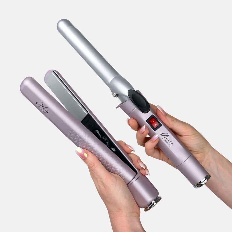 Aria Beauty - Fer interchangeable Pop'n'lock (plat et friser rose)