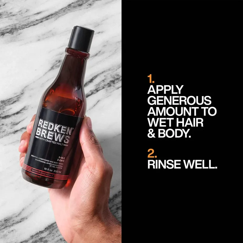REDKEN BREWS Shampoing 3-en-1 (1L)
