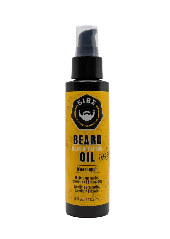 Gibs - Manscaper - Huile pour Barbe, Cheveux et Tatouages (118.3ml)