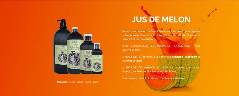 BES Fragrance - Shampoing Melon 300ml