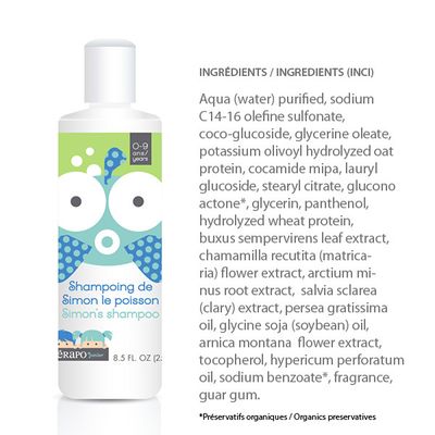 Térapo Junior - Shampoing Simon le Poisson 0-9 ans (250ml)