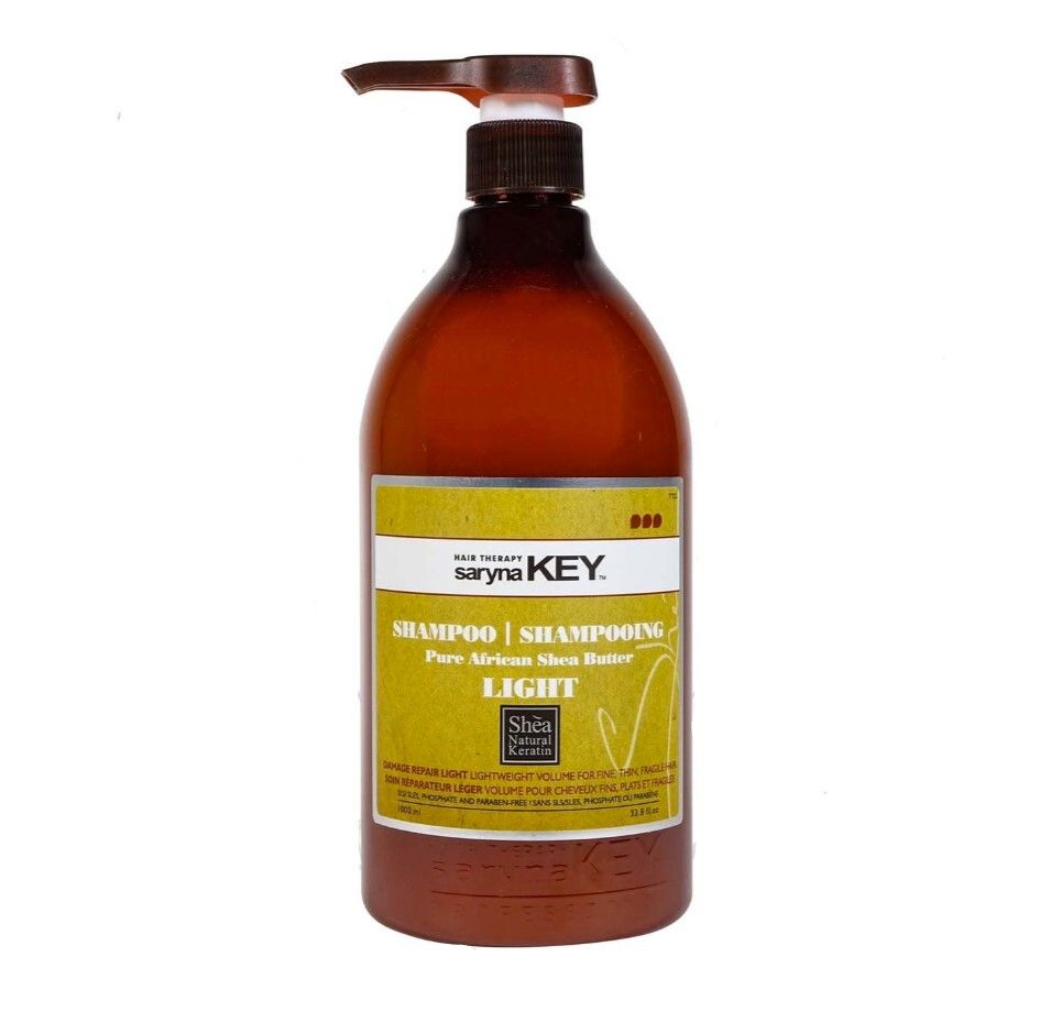 Saryna Key Léger - Shampoing Réparateur Cheveux Fins au Karité (1L)