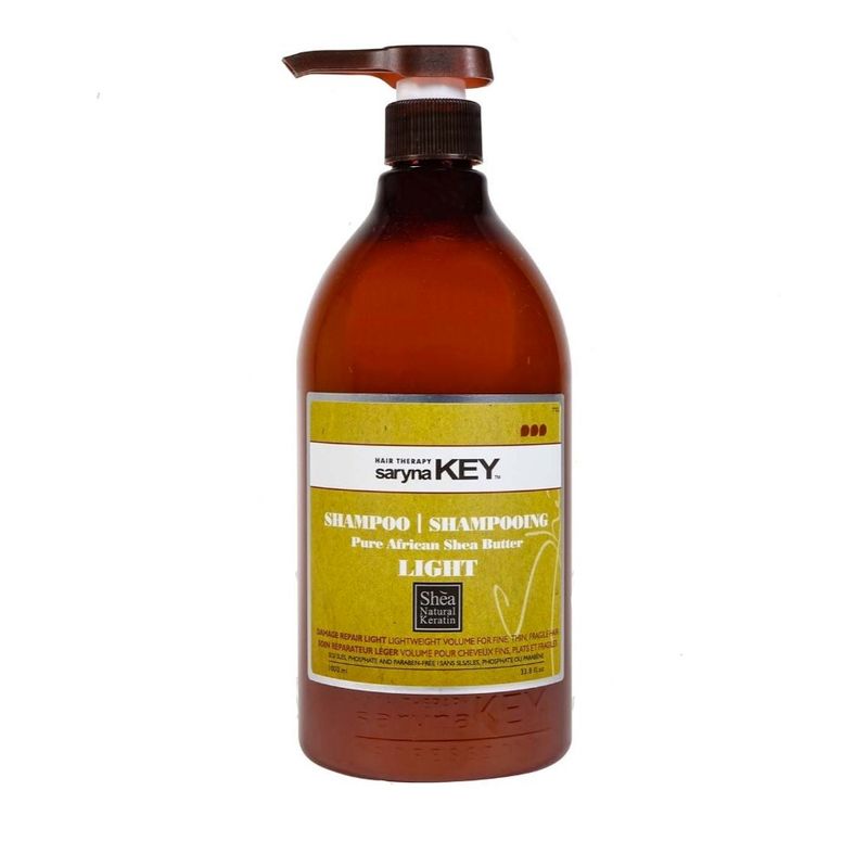 Saryna Key Léger - Shampoing Réparateur Cheveux Fins au Karité (1L)