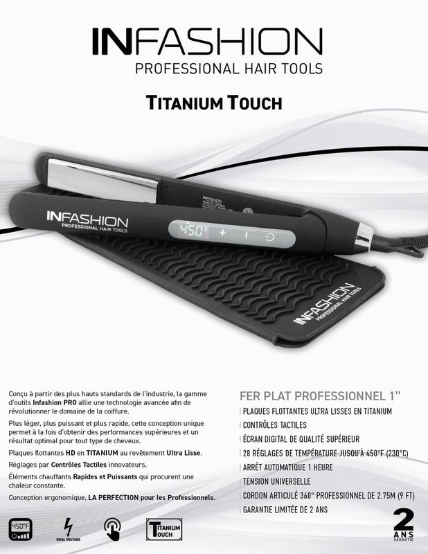 Infashion Fer Plat Titanium Touch 25mm/1''