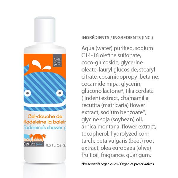 Térapo Junior - Gel Douche Madeleine La Baleine 0-9 ans (250ml)