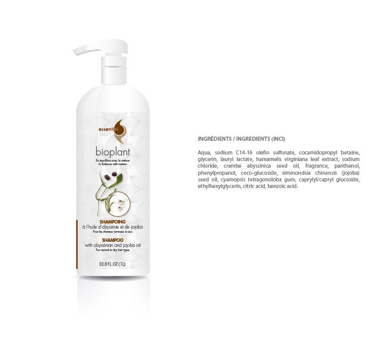 Bioplant - Shampoing Huile d'Abyssinie et Jojoba - Normaux à Secs (1L)