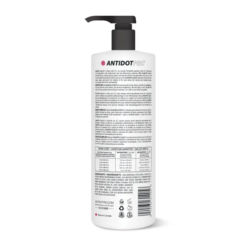 AntidotPro - Scalp 01 - Traitement Rougeur/démangeaisons (1L)
