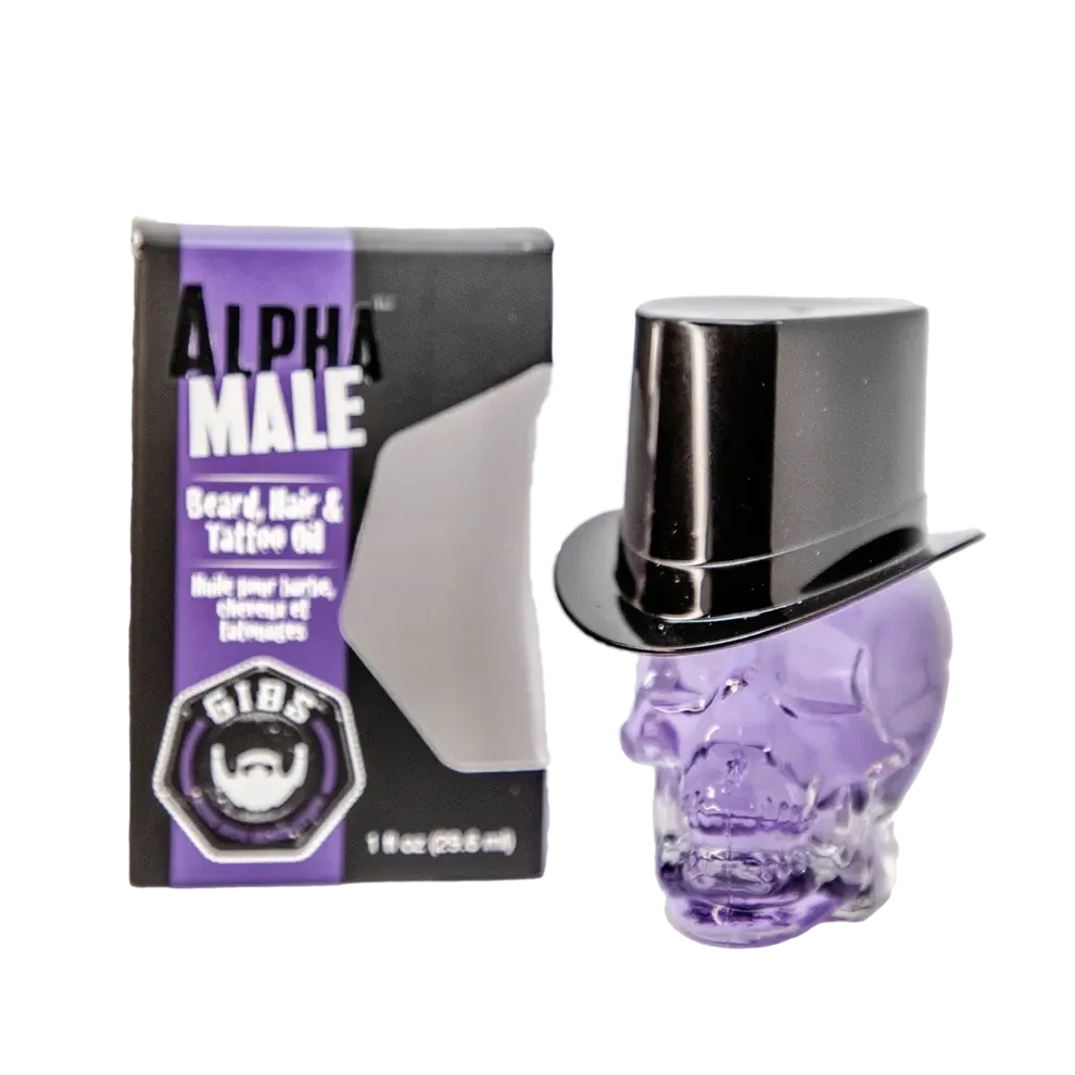 Gibs - Alpha Male - Huile pour Barbe, Cheveux et Tatouages (29.6ml)