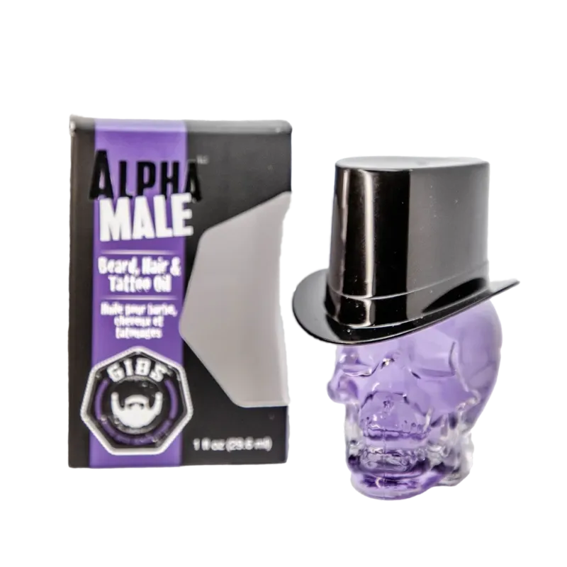 Gibs - Alpha Male - Huile pour Barbe, Cheveux et Tatouages (29.6ml)