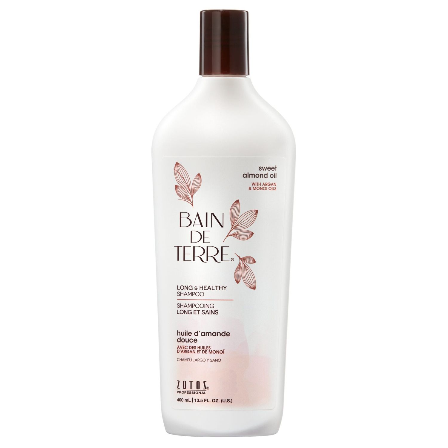 Bain de Terre - Shampoing - Huile d'amande douce - Cheveux Longs et Sains (400 ml)