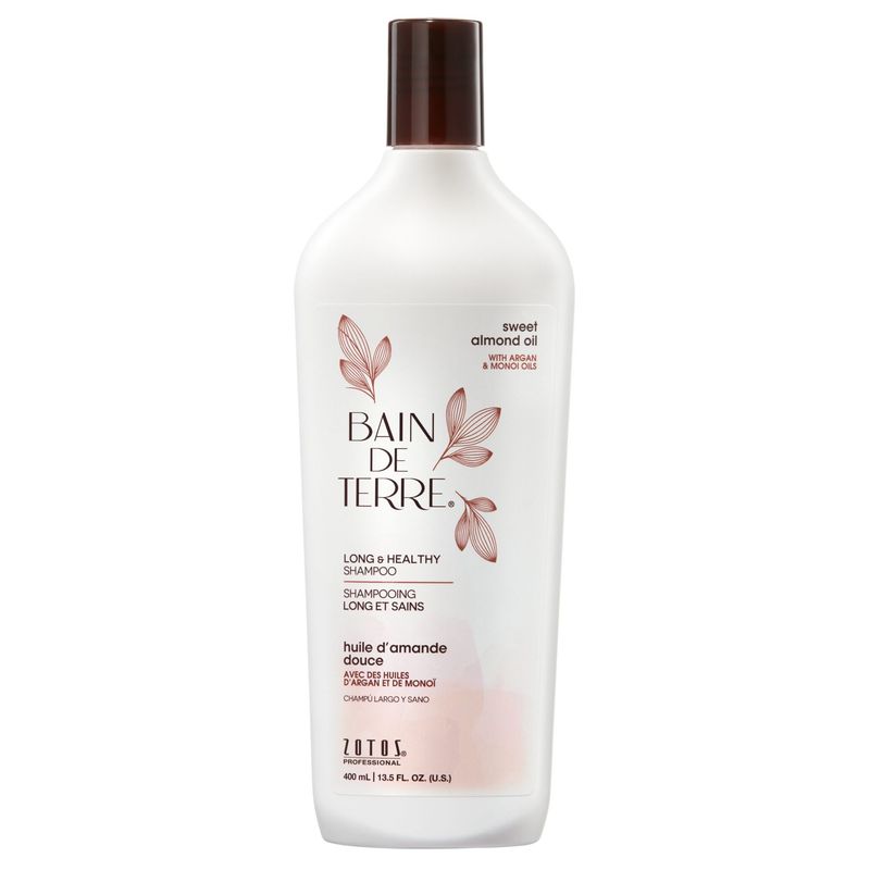 Bain de Terre - Shampoing - Huile d'amande douce - Cheveux Longs et Sains (400 ml)