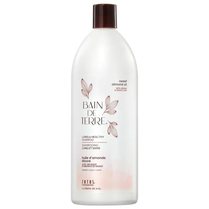 Bain de Terre - Shampoing - Huile d'amande douce - Cheveux Longs et Sains (1L)
