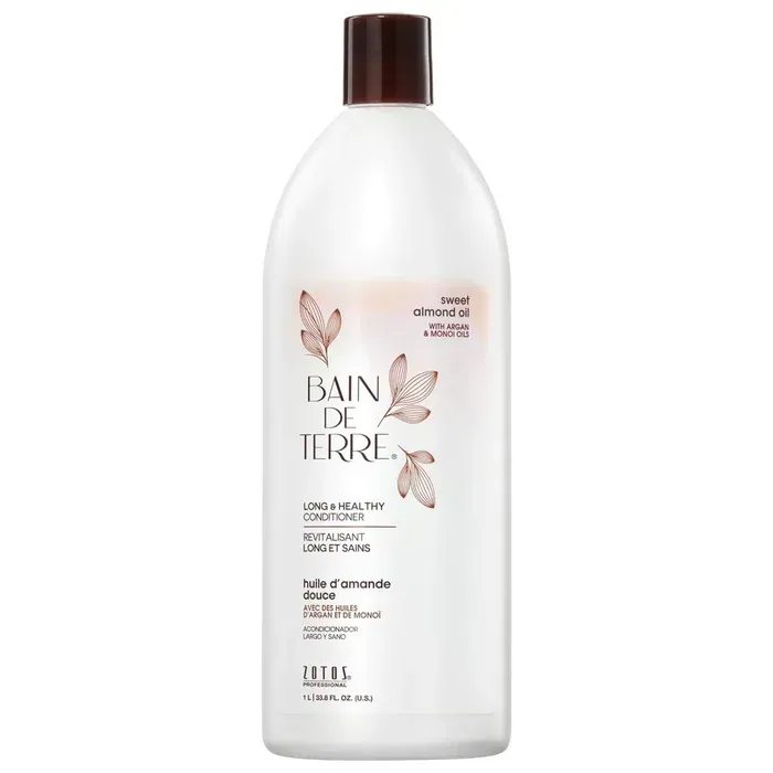 Bain de Terre - Revitalisant - Huile d'amande douce - Cheveux Longs et Sains (1L)
