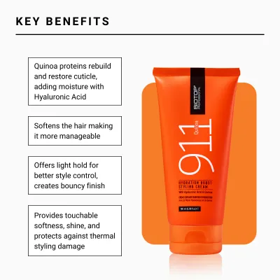 Biotop Pro - 911 Quinoa Crème Coiffante Booster d'Hydratation (180ml)