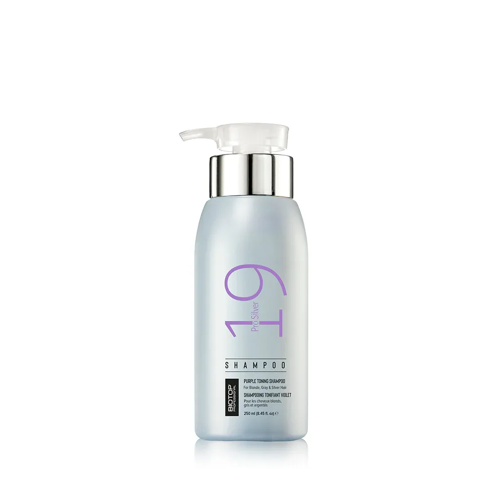Biotop Pro - 19 Pro Silver Shampoing Cheveux Blonds, Blancs et Argentés 250ml