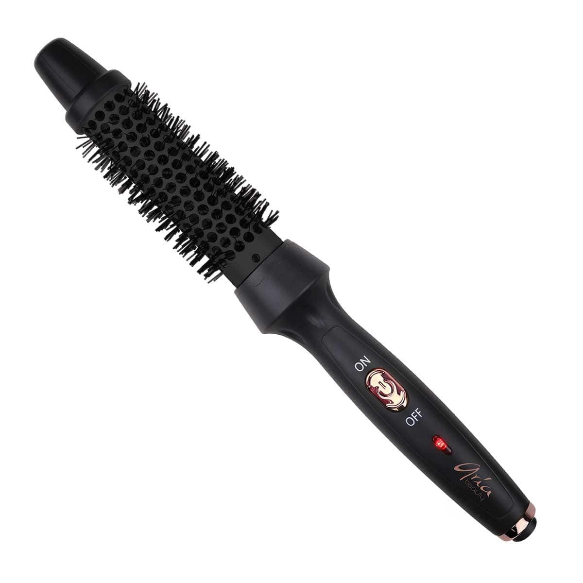 Aria Beauty - Brosse Chauffante Ionique 1.2 Po Noir