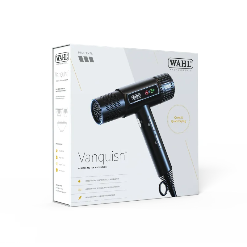 WAHL - Séchoir Vanquish DEL SmoothTone Léger Noir