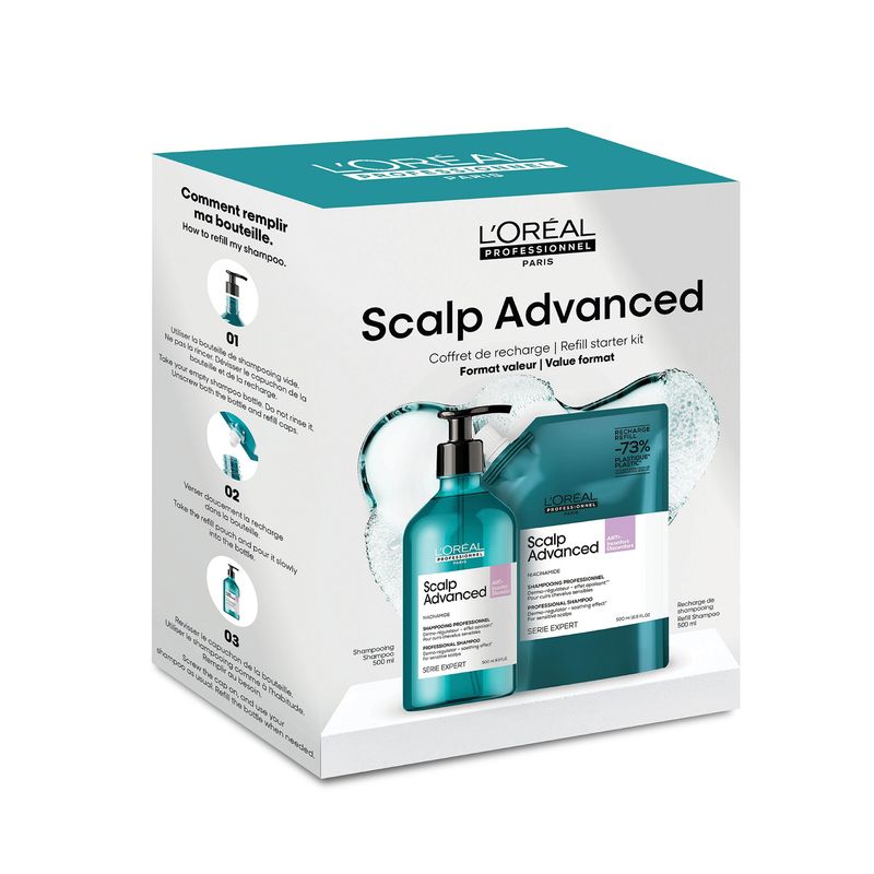 L'Oréal Pro - Série Expert - Recharge Scalp Advanced Shampoing 2x500ml