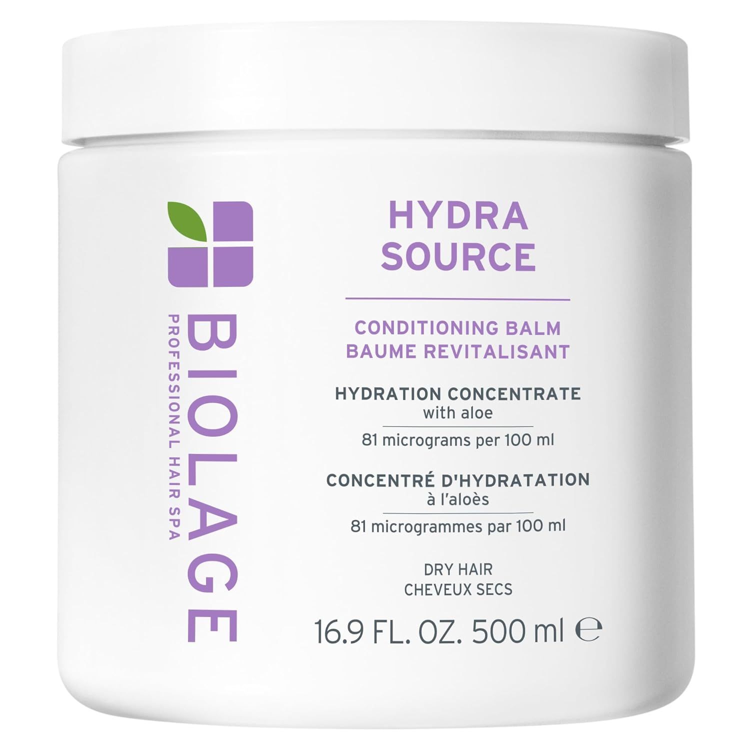 Biolage - Hydra Source - Baume Revitalisant Cheveux Secs (500ml)