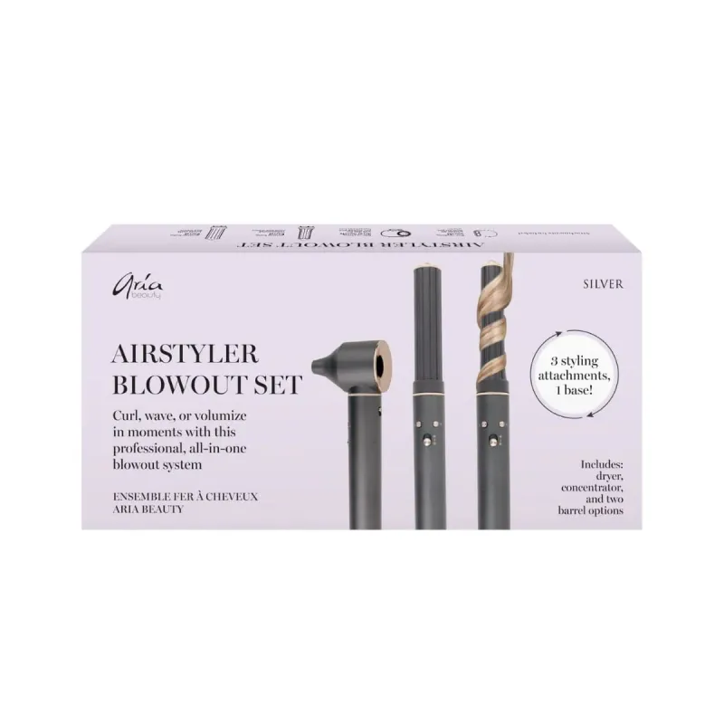 Aria Beauty - Airstyler Blowout Set 3en1 (Argent)