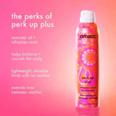 Amika - Perk Up Plus - Shampoing Sec Nettoyage Prolongé (200ml)