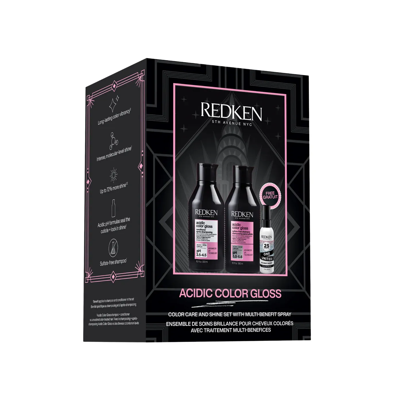 Redken - Coffret Trio des Fêtes - Acidic Color Gloss (300+300+30 ml)
