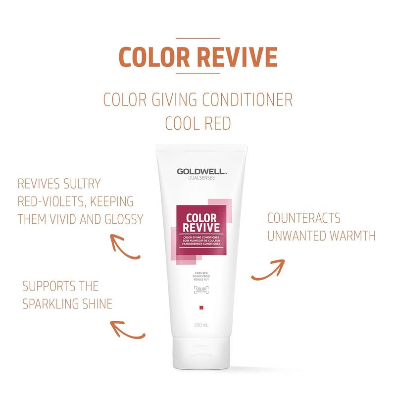 GoldWell Dualsenses Color Revive - Soin Nuanceur de Couleur Rouge Froid 200ml